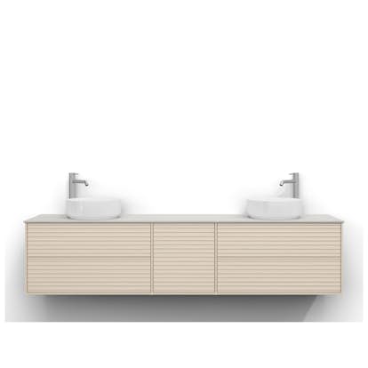 Tvättställsskåp Svedbergs Epos 200x45 med 2+1+2 Lådor