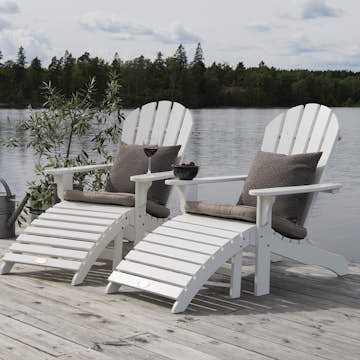 Hagesett Hillerstorp Tennessee med Fotpall og Sidebord
