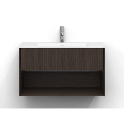 Tvättställsskåp Svedbergs Epos 80x45 med 1 Låda och 1 Öpen Hylla