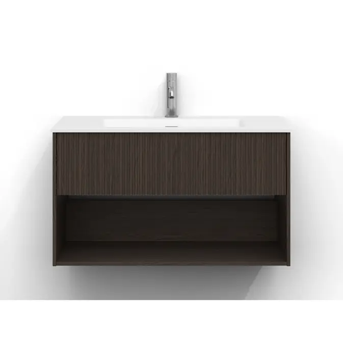 Tvättställsskåp Svedbergs Epos 80x45 med 1 Låda och 1 Öpen Hylla