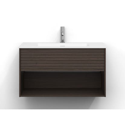 Tvättställsskåp Svedbergs Epos 80x45 med 1 Låda och 1 Öpen Hylla