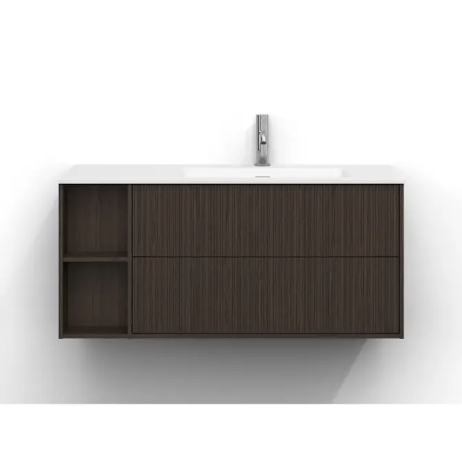 Tvättställsskåp Svedbergs Epos 100x45 med 2 Lådor och 2 Öppna Hyllor