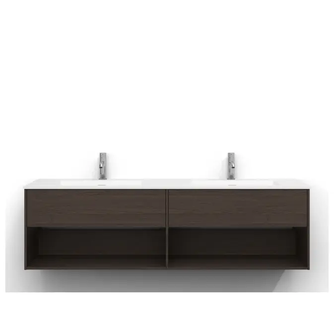 Tvättställsskåp Svedbergs Epos 160x45 med 1+1 Lådor