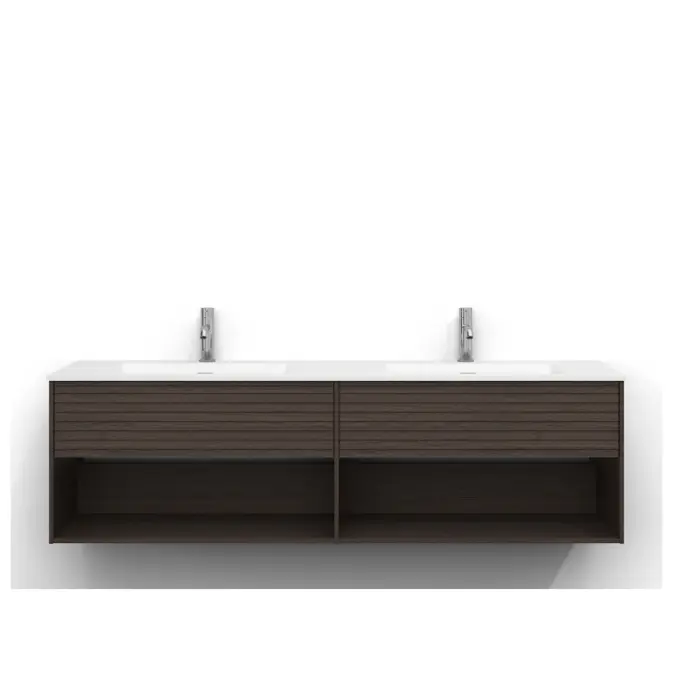 Tvättställsskåp Svedbergs Epos 160x45 med 1+1 Lådor