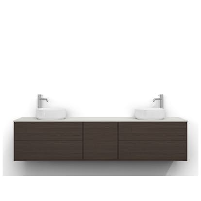 Tvättställsskåp Svedbergs Epos 200x45 med 2+1+2 Lådor