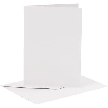 Kort Creativ Company og Konvolutt Kort str 10,5x15 cm Konvolutt str 11,5x16,5 cm 6 stk 1 Pk