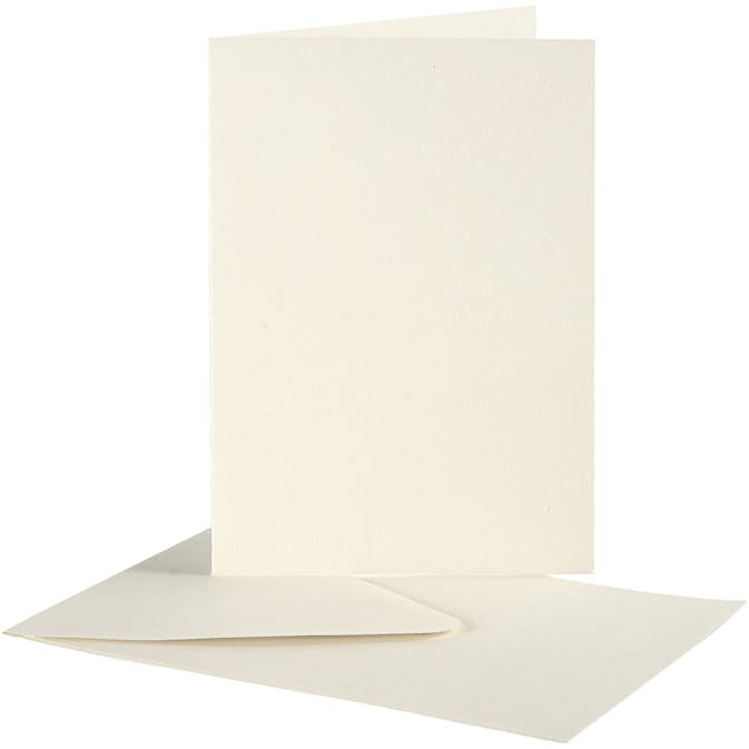 Brevkort Creativ Company Kort Str 10,5x15 cm Konvstr 11,5x16,5 cm 10 sett/1 Pk