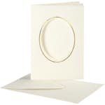 Passepartoutkort Creativ Company med Konvolutt Rund Utskjæring med Gullkant