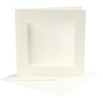 Passepartoutkort Creativ Company med Konvolutt Kortstr 12,5x12,5 cm Konvstr 13,5x13,5 cm 10 sett/1 Pk