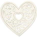 Filigranhjerte Creativ Company Hvit B7,5 cm 250 g 18 St/1 Pk