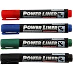 Power Liner Creativ Company Ass Farger 4 stk/1 Pk