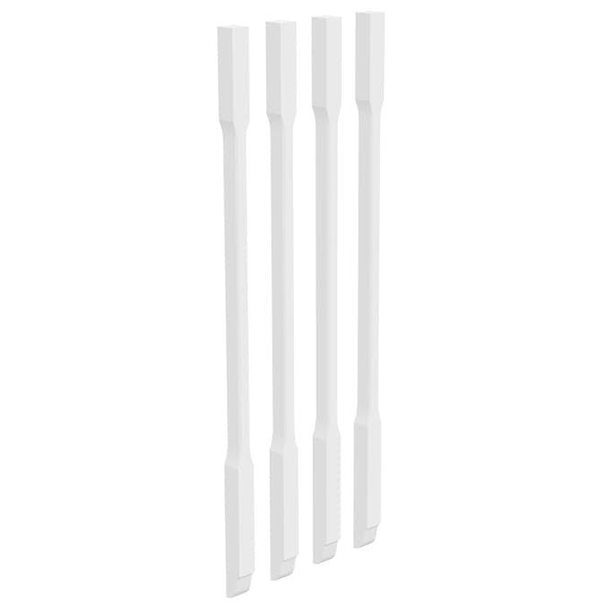 Rekkverkspillarer Lundbergs Helsinki for Utenpåliggende Hvit 4-pk