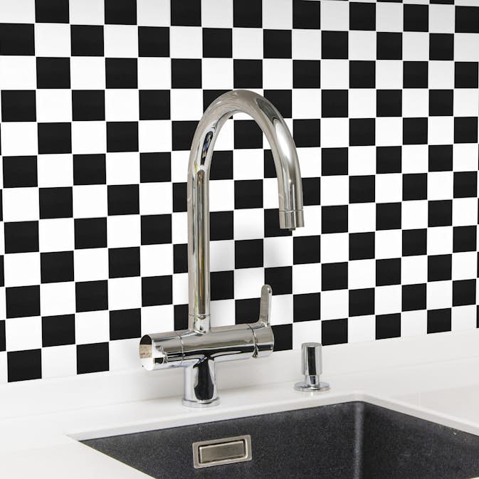 KlinkerMosaikk Arredo Titan Mix Sort/Hvit Blank 5x5 cm