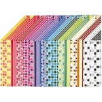 Color Bar Rivepapir kartong Creativ Company A4 210x297 mm 16 AssArk/1 Pk Mønstrede