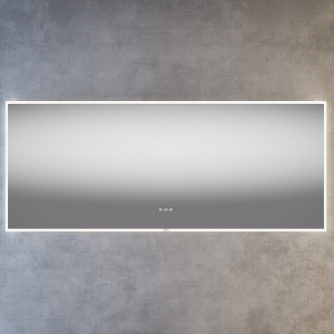 Speil Linn Bad Framjord med LED Lyskant
