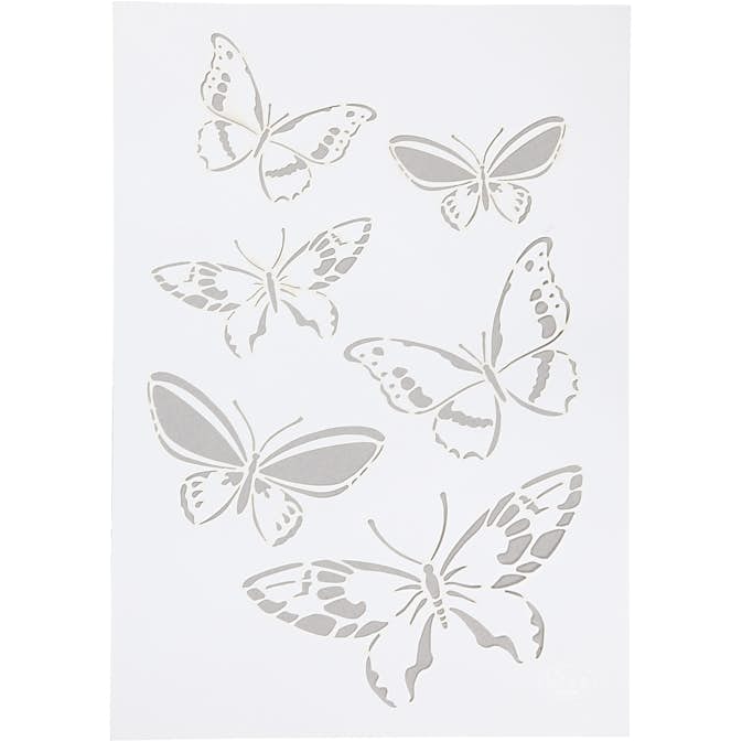 Skabelon Creativ Company Stensil Sommerfulg A4 210x297 mm 1 Stk