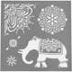 Stensil Creativ Company Etniske motiver Elefant