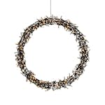 Krans Gnosjö Konstsmide Sort Metall 50 cm LED Frost