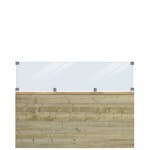 Levegg PLUS Plank med Glass 174 x 125 cm