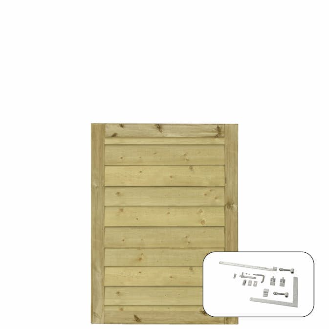 Enkelport PLUS Klink inkl. Beslag 100 x 125 cm