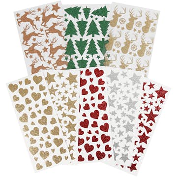 Klistremerker Creativ Company Glitter 8 Stk
