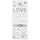 Klistremerker Creativ Company Love 10x24 cm  Sølv