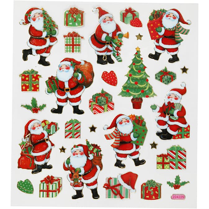 Klistremerker Creativ Company Klassiske Julefigurer 15x16,5 cm