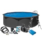 Bassengpakke Swim & Fun Pool Basic 120 Rund Antracitgrå