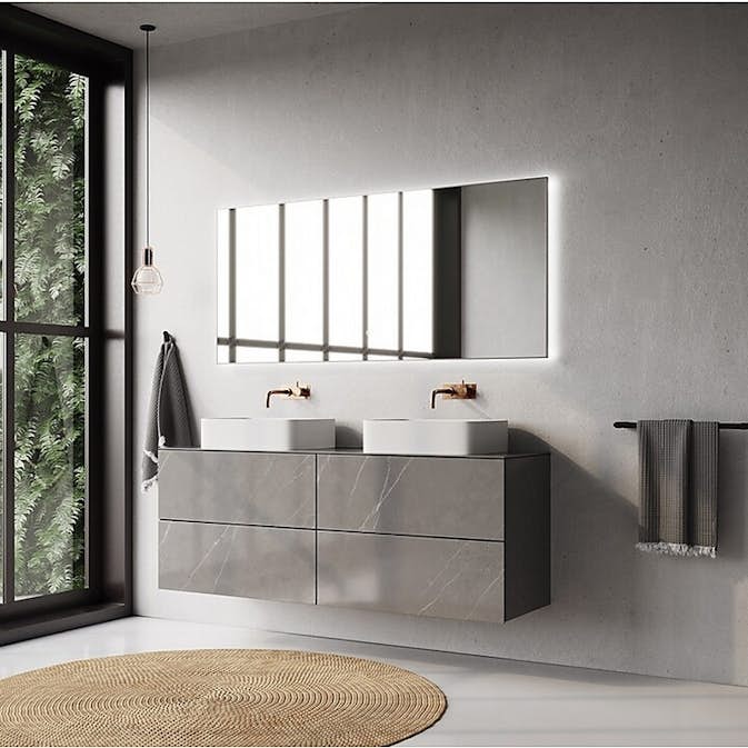 Servantskap Copenhagen Bath Skagen Fire Skuffer med Benkeplate