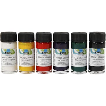 Marmoreringfarge Creativ Company Magisk Standardfarger 6x20 ml/1 Pk
