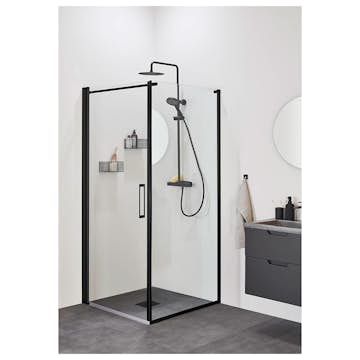 Duschhörn Noro Frost Concept Klarglas Svart