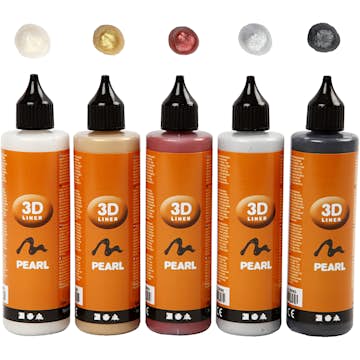 3D Liner Creativ Company Metallicfarger 5x100 ml/1 Pk