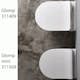 Vegghengt Toalett Lavabo Glomp Mini Rimless