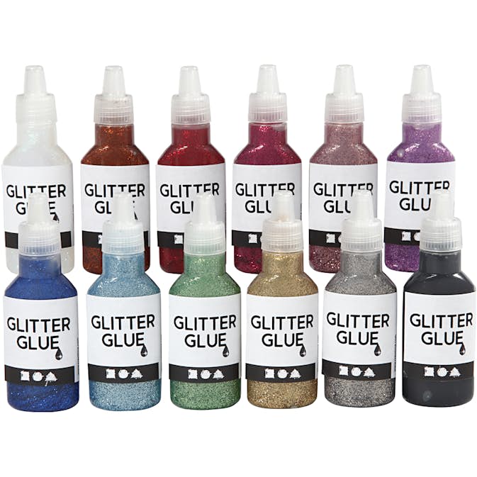 Glitterlim Creativ Company Ass Farger 12 stk/1 Pk