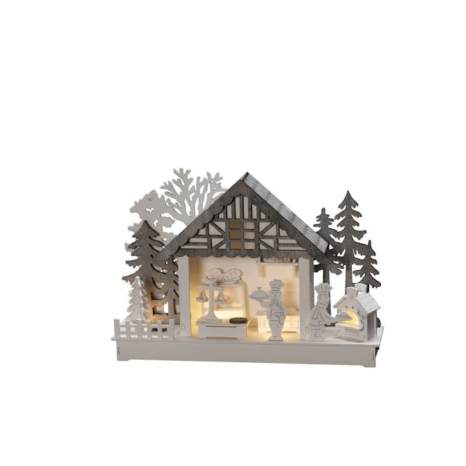 Juleby Gnosjö Konstsmide Motiv Hus Tre 4 LED