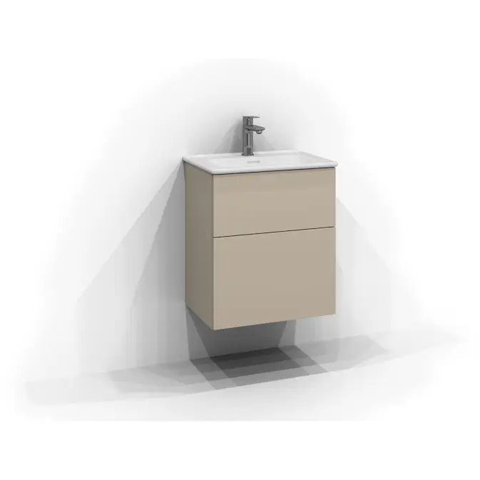 Tvättställsskåp Svedbergs Poem Plan 350 med 2 Lådor