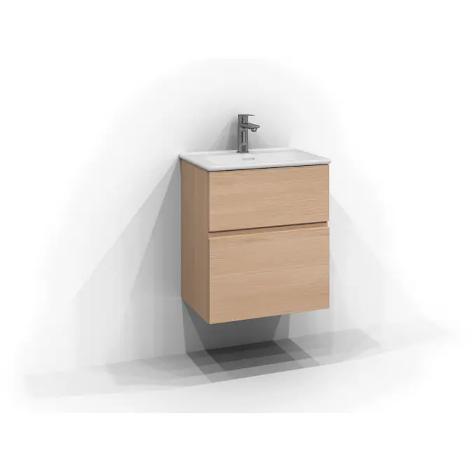 Tvättställsskåp Svedbergs Poem Profil 350 med 2 Lådor