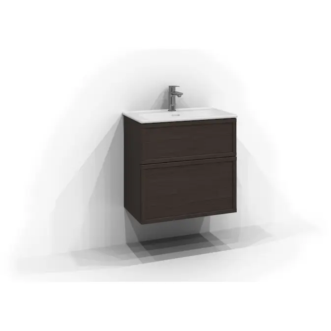 Tvättställsskåp Svedbergs Poem Ram 350 med 2 Lådor