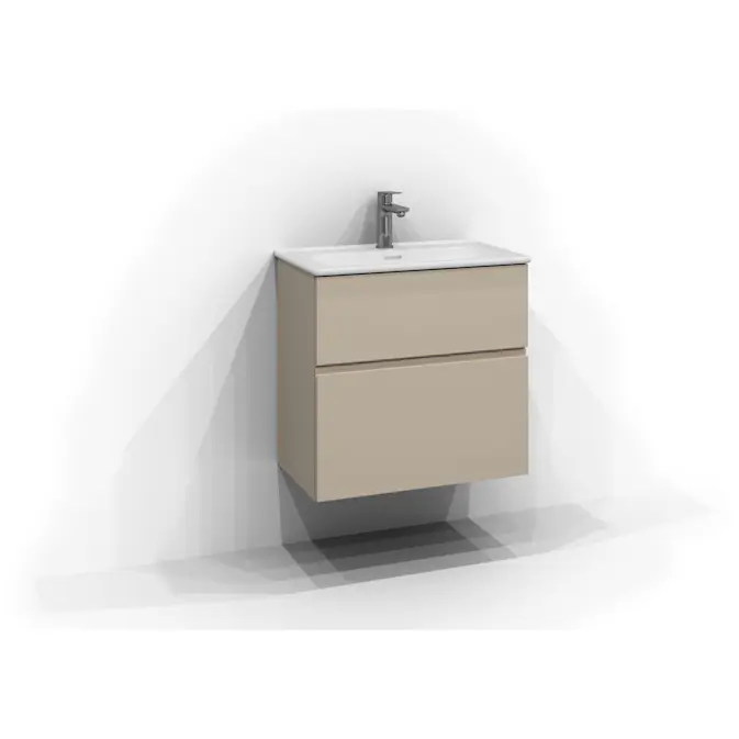 Tvättställsskåp Svedbergs Poem Profil 350 med 2 Lådor