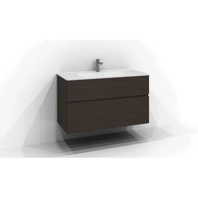 Tvättställsskåp Svedbergs Poem Profil 450 med 2 Lådor