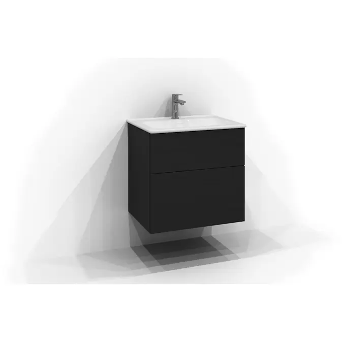 Tvättställsskåp Svedbergs Poem Plan 450 med 2 Lådor