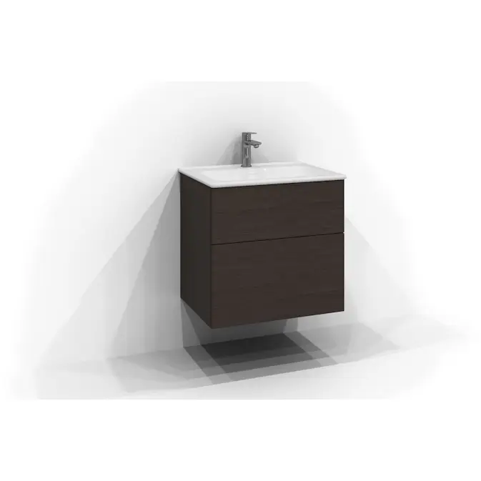 Tvättställsskåp Svedbergs Poem Plan 450 med 2 Lådor