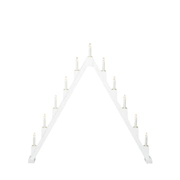 Adventstake Gnosjö Konstsmide 11 Lys Sammenleggbar Hvit