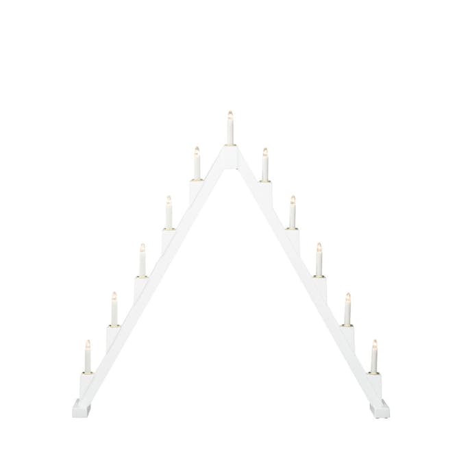 Adventstake Gnosjö Konstsmide 11 Lys Sammenleggbar Hvit