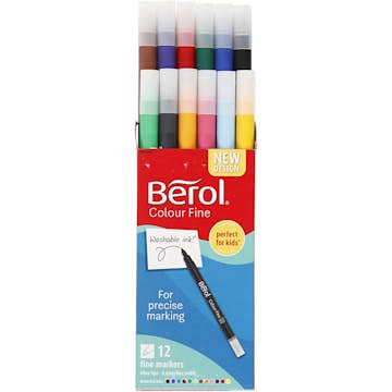 Tusj Creativ Company Berol Colourfine Ass Farger Strek 0,3-0,7 mm