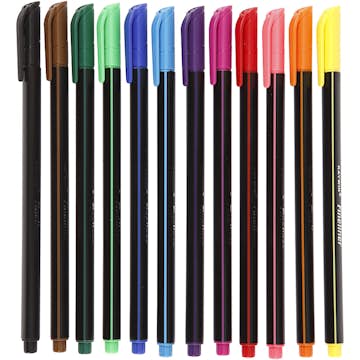Tusj Creativ Company Colortime Fineliner 12 stk/1 Pk