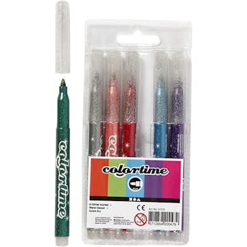 Glittertusj Creativ Company Colortime Ass Farger Strek 4,2 mm 1 Pk