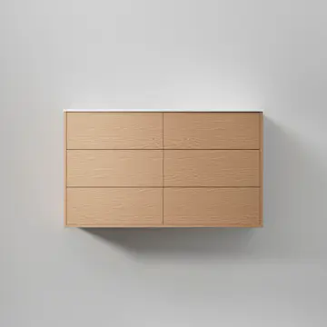 Tvättställsskåp INR Terra Solid Dubbel med 6 Lådor