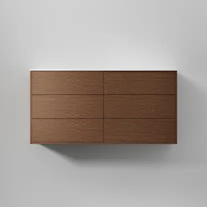 Tvättställsskåp INR Terra Solid Dubbel med 6 Lådor