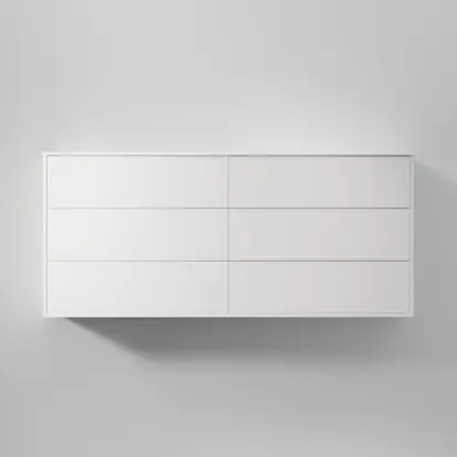 Tvättställsskåp INR Terra Solid Dubbel med 6 Lådor